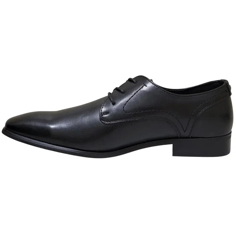 Tommy Hilfiger Men Siward Plain Toe Derby Oxford Size US 12M Black Faux Leather